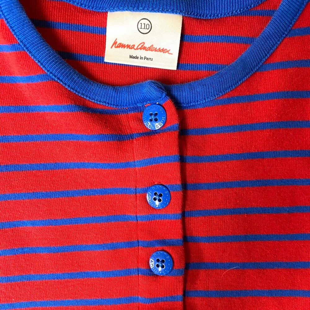 Hannah Andersson striped cotton Dress(4T)